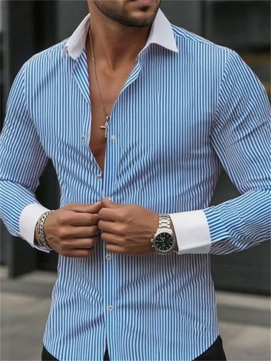 Men Formal Wear Shirts - قميص رجالي رسمي ذو قصة ضيقة