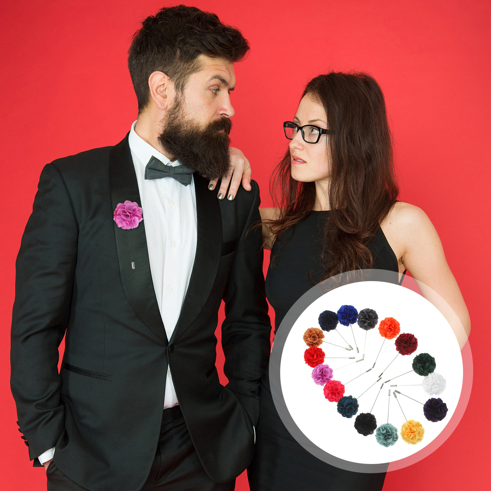 Men Formal Wear Clothes - 16 قطعة من دبابيس الياقة الأنيقة