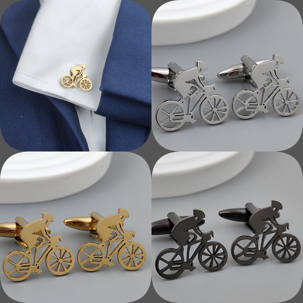 Men Formal Wear Shirts - أزرار أكمام للرجال مطلية بالذهب لمتسابقي