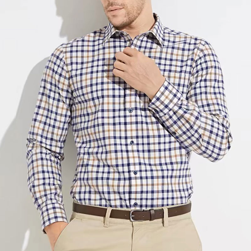 Men Formal Wear Shirts - قميص رجالي بأكمام طويلة ، قطن