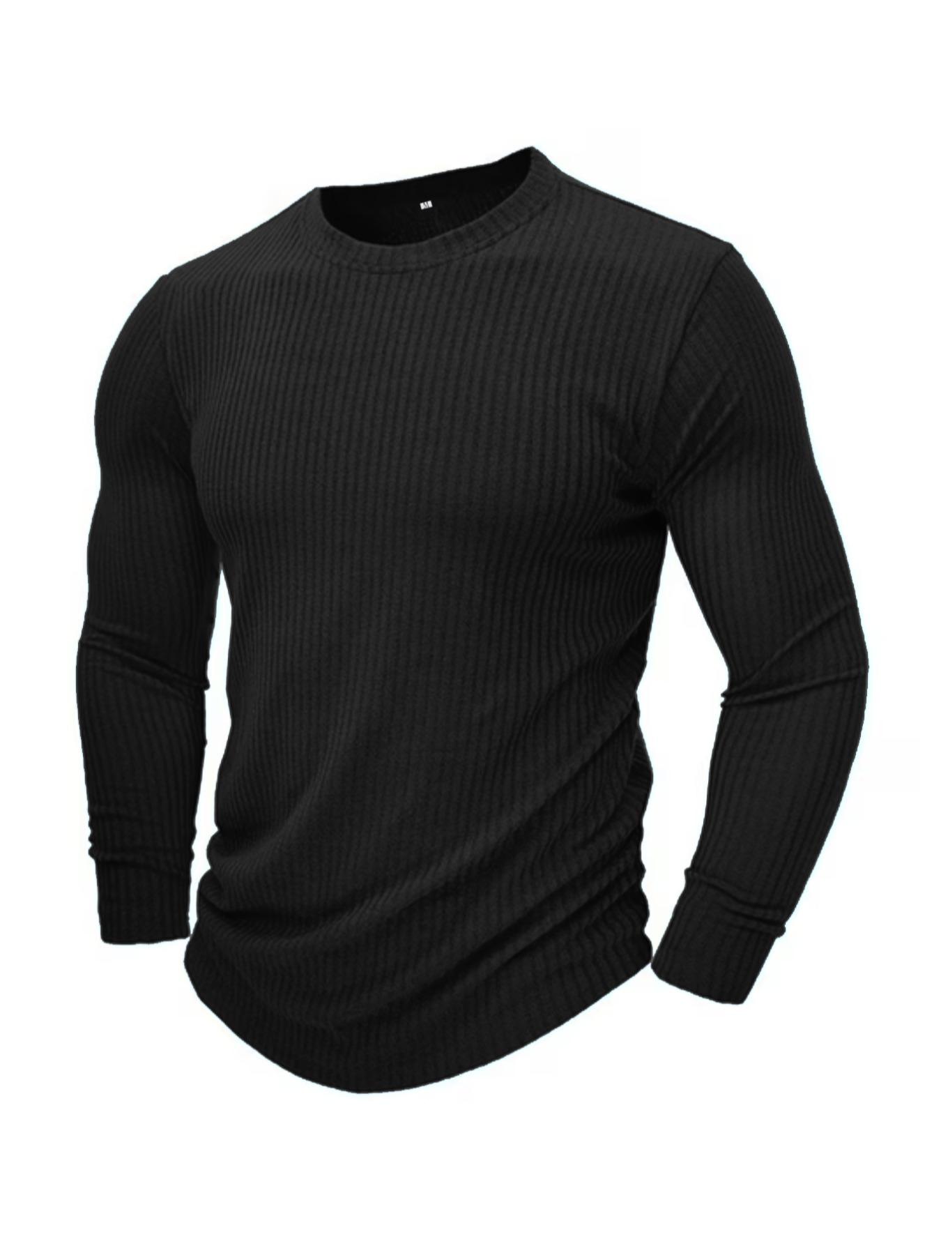 Men Formal Wear Shirts - تي شيرت رجالي محبوك برقبة مستديرة