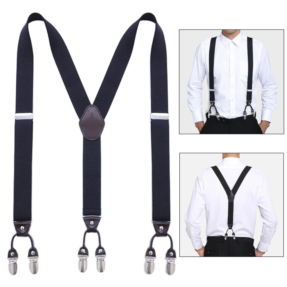Suspender Clip Formal - الحمالات خمر للرجال حفل زفاف رسمي