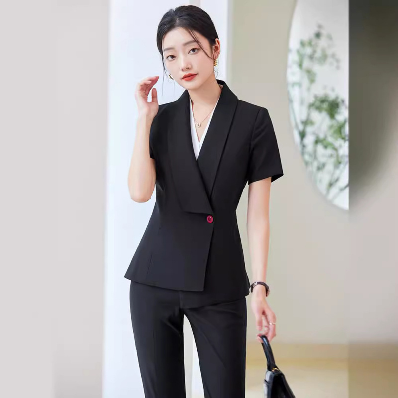 Dress Pant Flat Front - 2025 صيف جديد فستان بتصميم بدلة