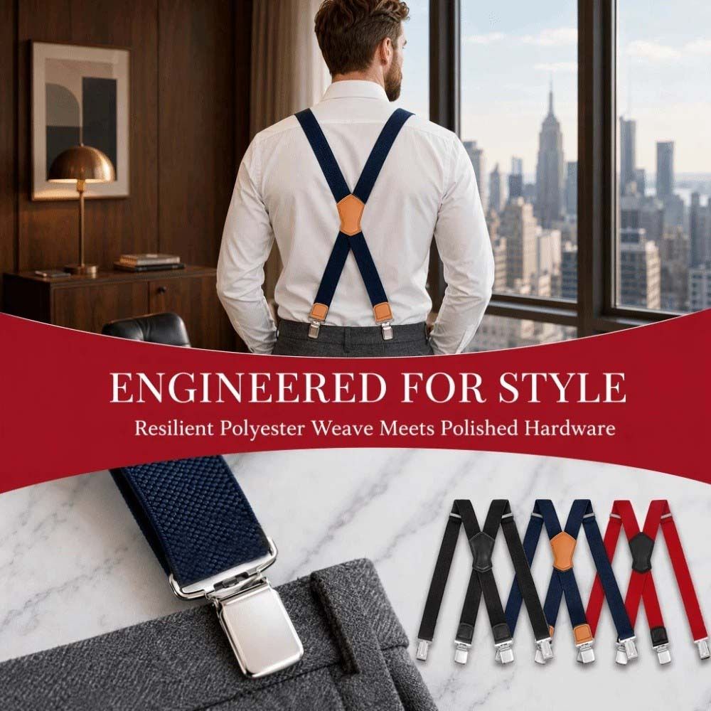 Suspender Clip Formal - حمالات بنطلون جديدة مرنة وقوية قابلة