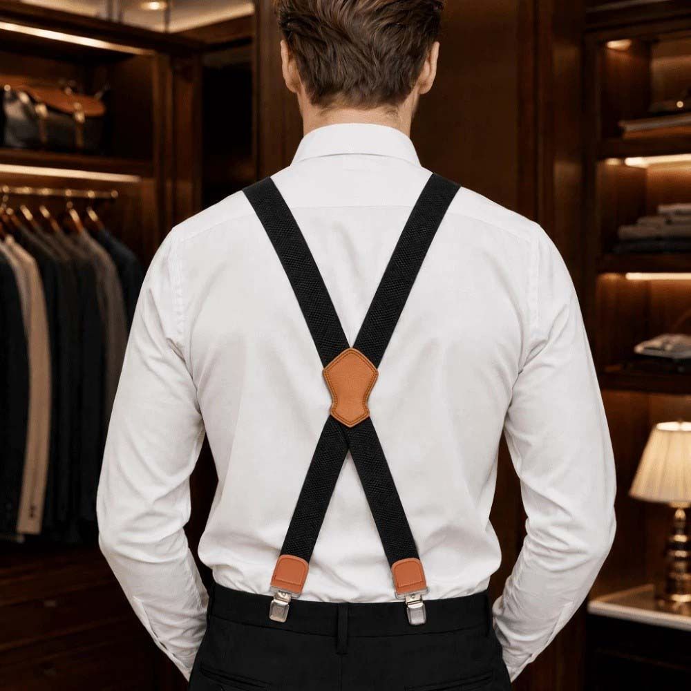 Suspender Clip Formal - حمالات بنطلون جديدة مرنة شديدة التحمل