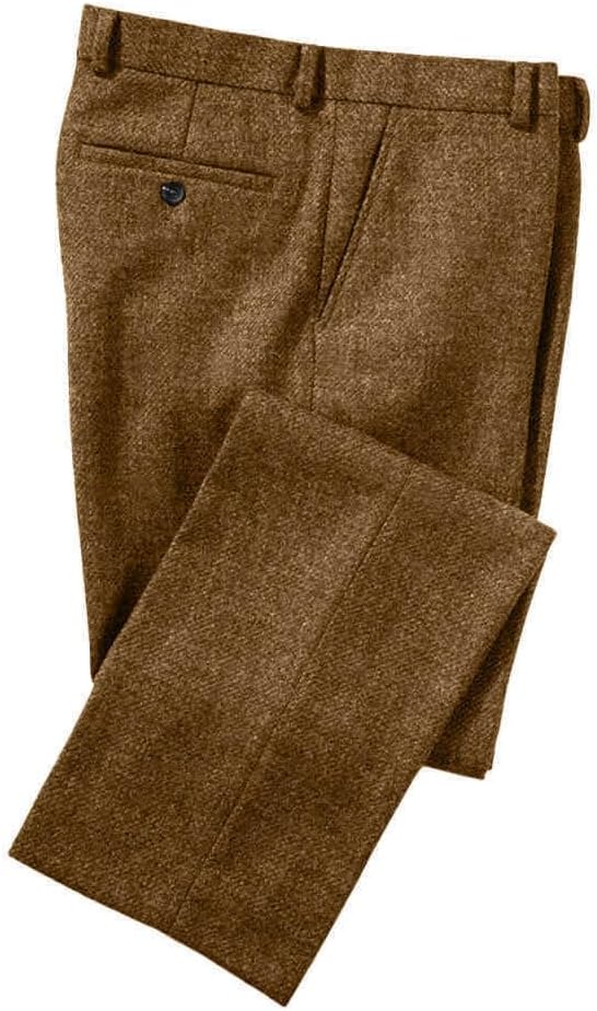 Dress Pant Flat Front - الرجال سليم صالح تويد مزيج البدلة