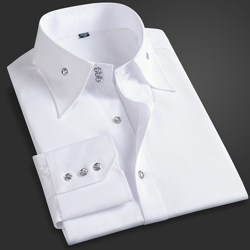 Men Formal Wear Shirts - قميص تنفيذي للرجال لربيع الخريف، مقاس