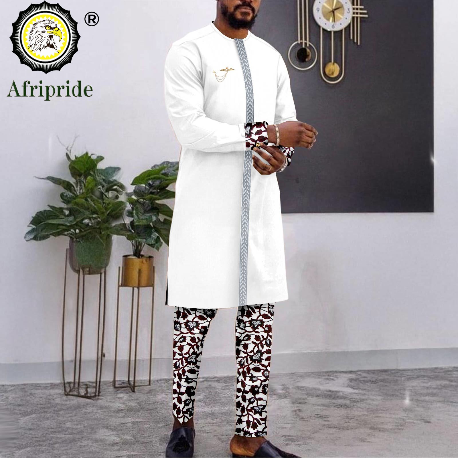 Men Formal Wear Clothes - الملابس الأفريقية للرجال بروش التطريز قمصان