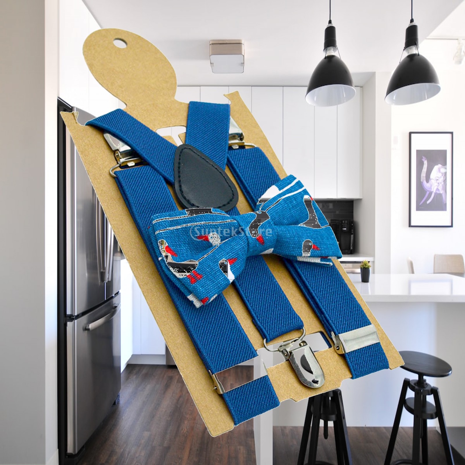 Suspender Clip Formal - طقم حمالات بنطلون للأطفال مع ربطة