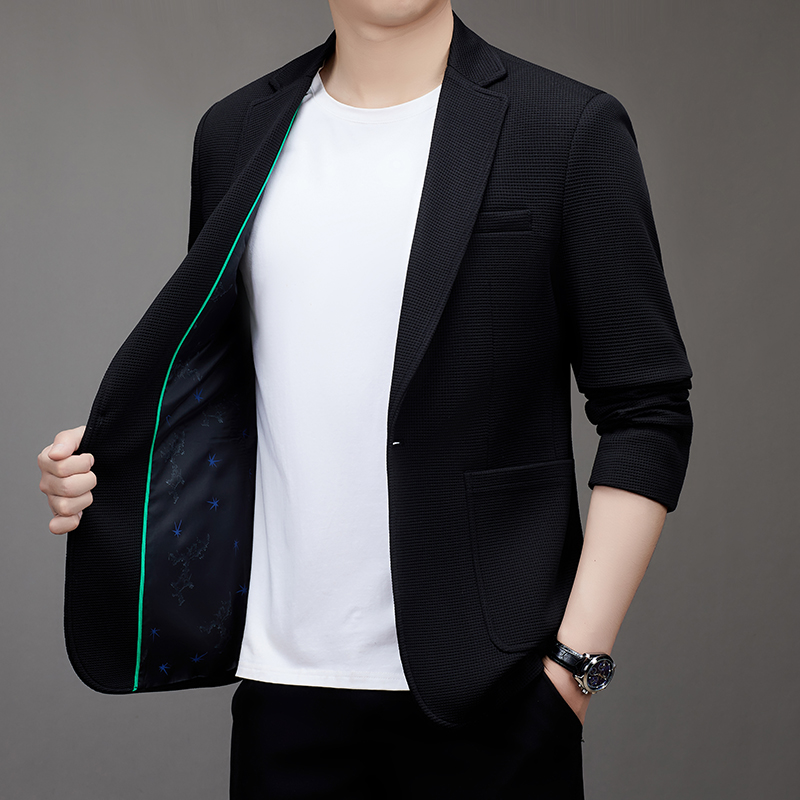بدلة رجالية بزر واحد، تصميم عص - مراجعة Men Formal Wear Clothes وسعره