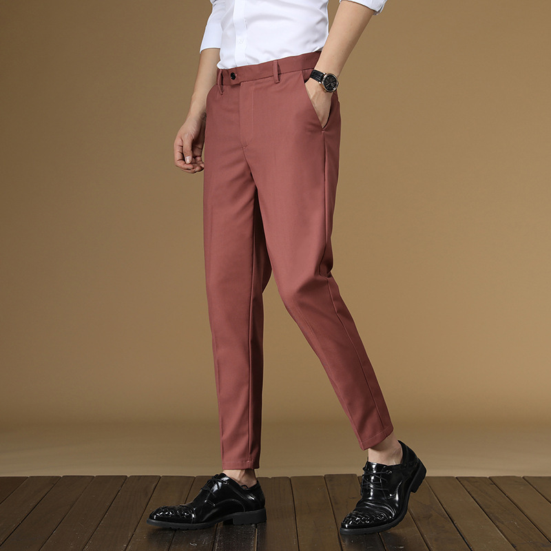 الصيف دعوى السراويل الرجال أحم - مراجعة Men Formal Wear Red وسعره