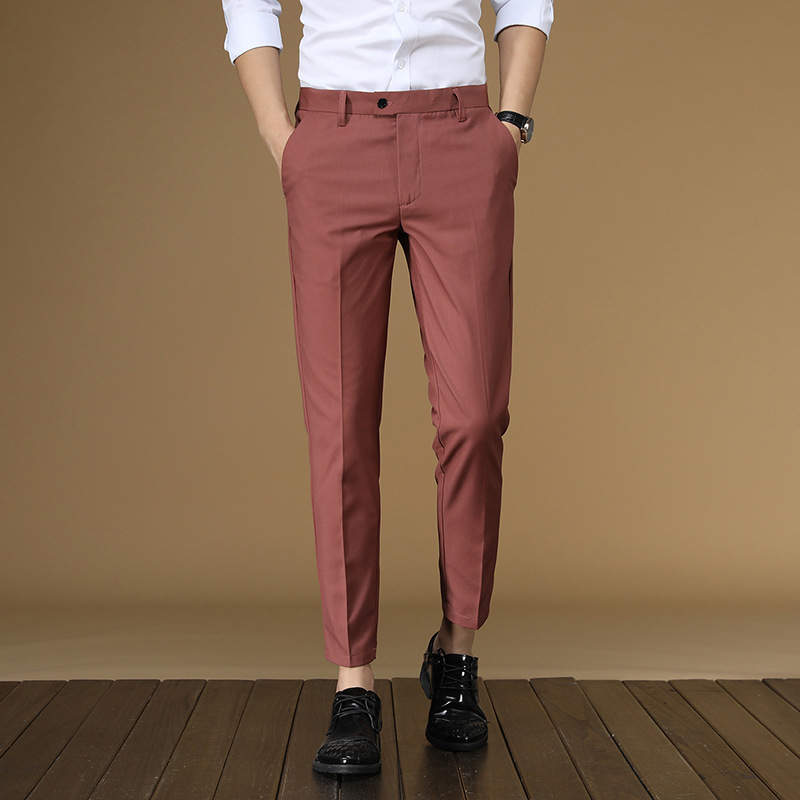 الصيف دعوى السراويل الرجال أحم - مراجعة Men Formal Wear Red وسعره