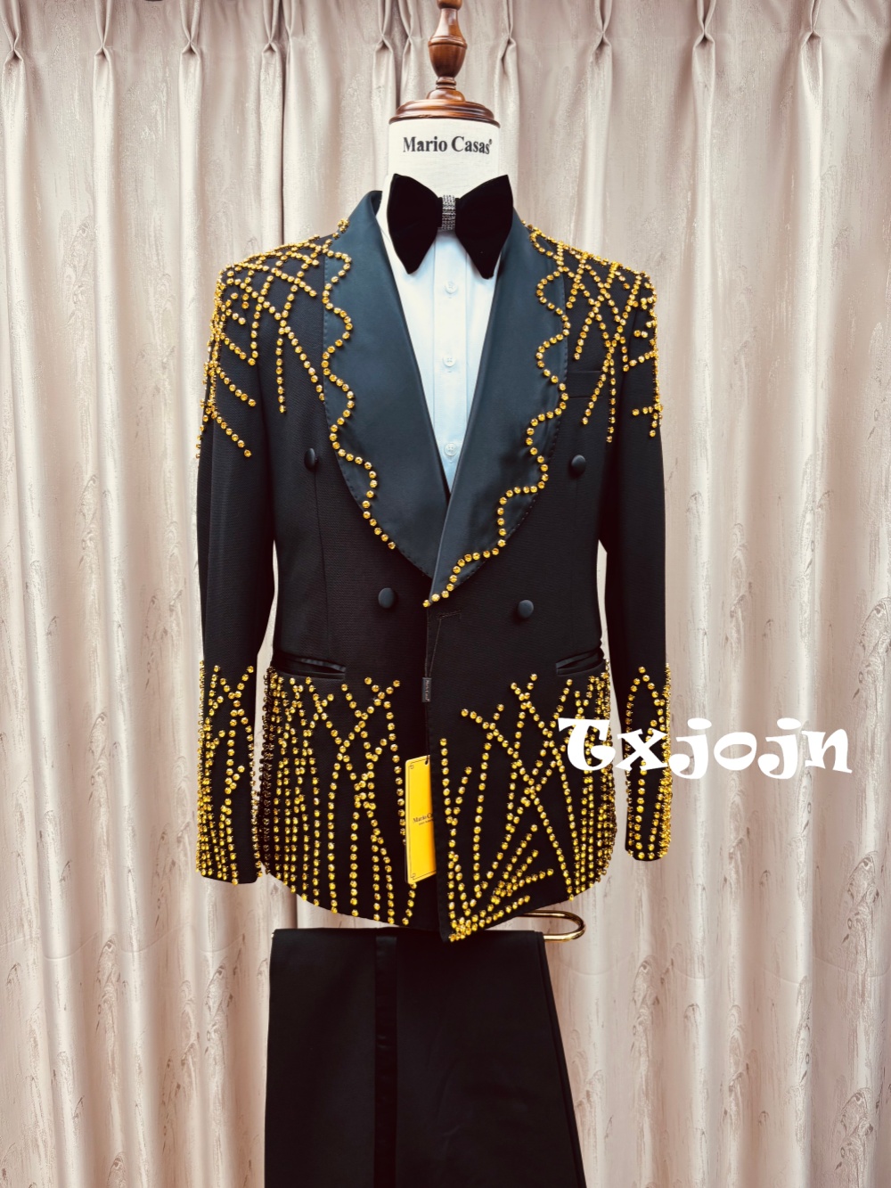 بدلة رجالية أنيقة مزينة بالخرز - مراجعة Men Formal Wear Clothes وسعره