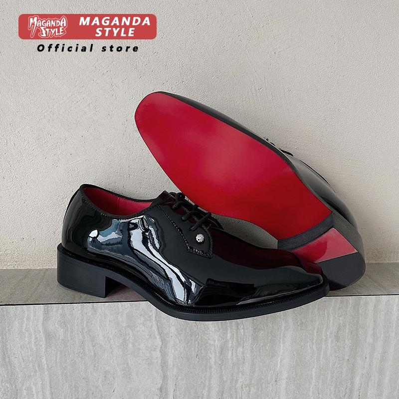 أحذية ديربي جلدية جديدة للرجال - مراجعة Men Formal Wear Red وسعره