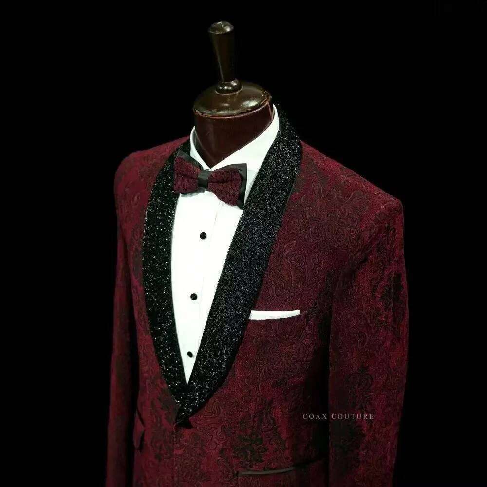 بدلة رجالية رسمية باللون الأحم - مراجعة Men Formal Wear Red وسعره