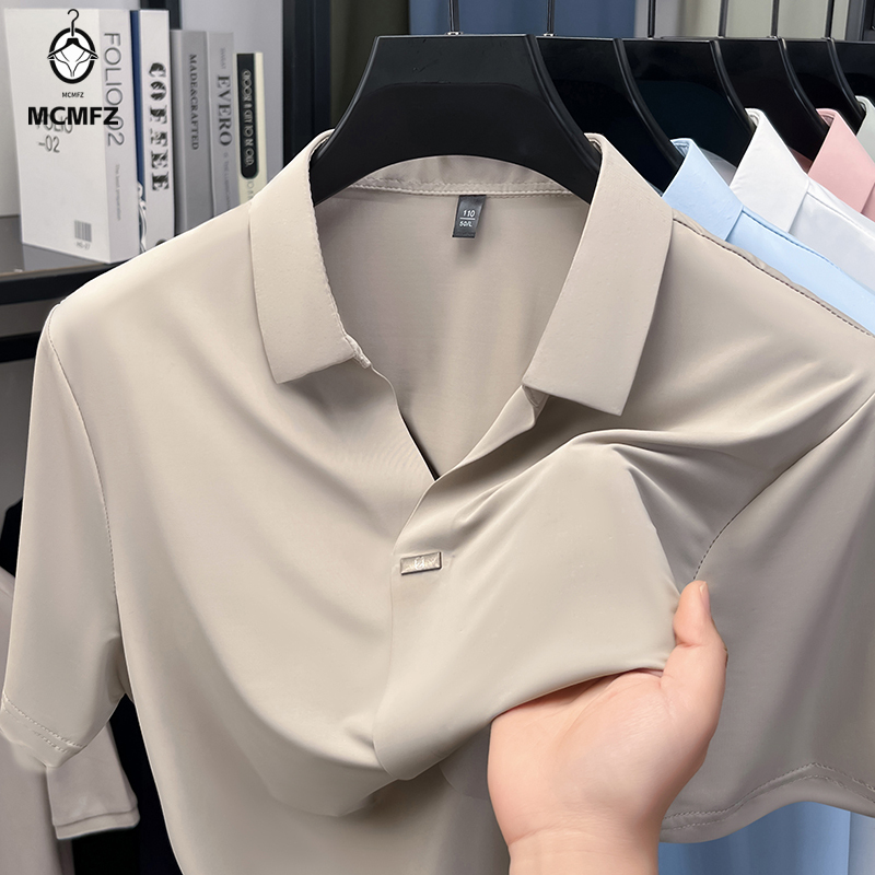 قميص رجالي بسيط بياقة مسطحة وم - مراجعة Men Formal Wear Shirts وسعره
