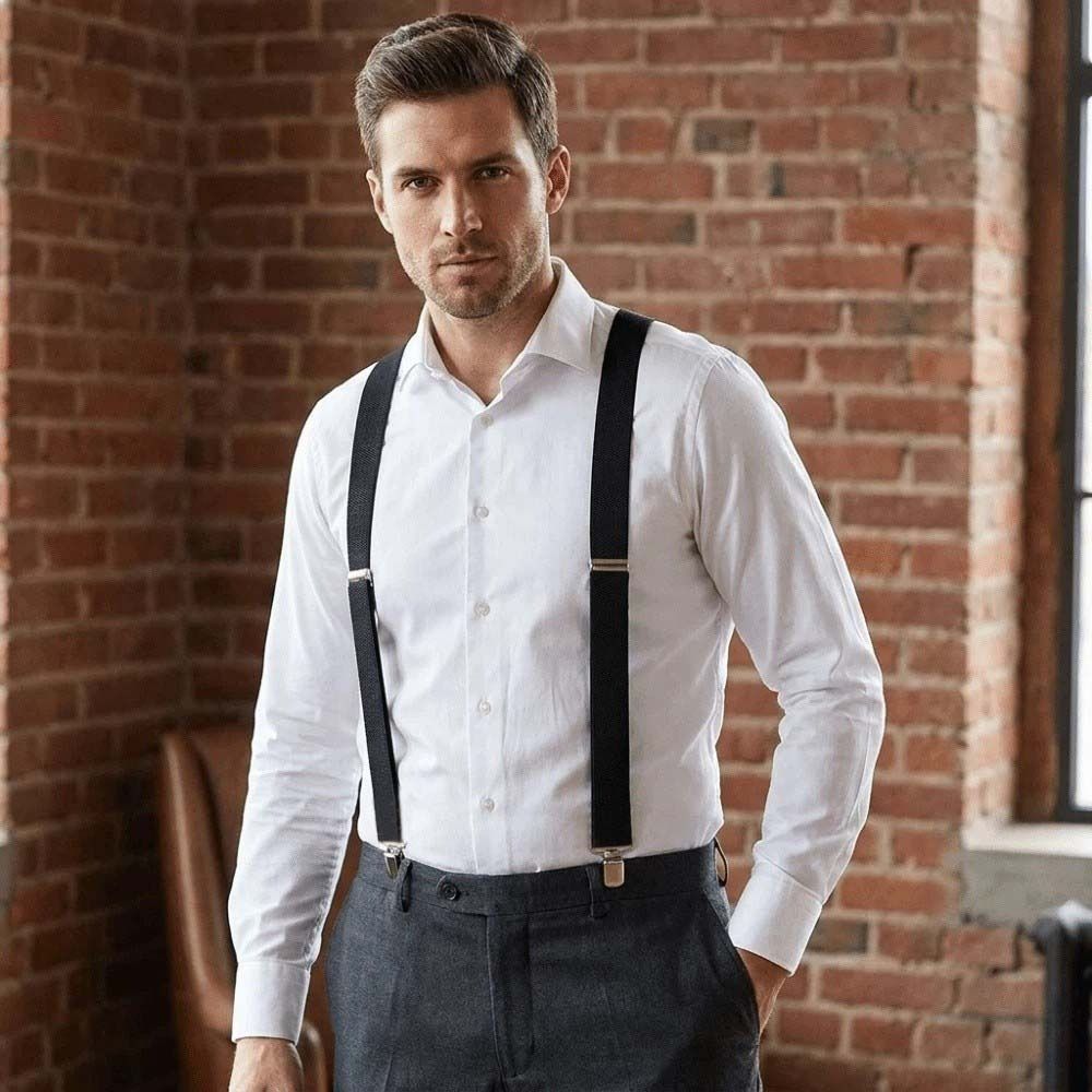 حمالات بنطلون جديدة مرنة وقوية - مراجعة Suspender Clip Formal وسعره