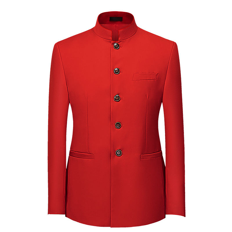 سترة رجالية طويلة الأكمام بالط - مراجعة Men Formal Wear Red وسعره
