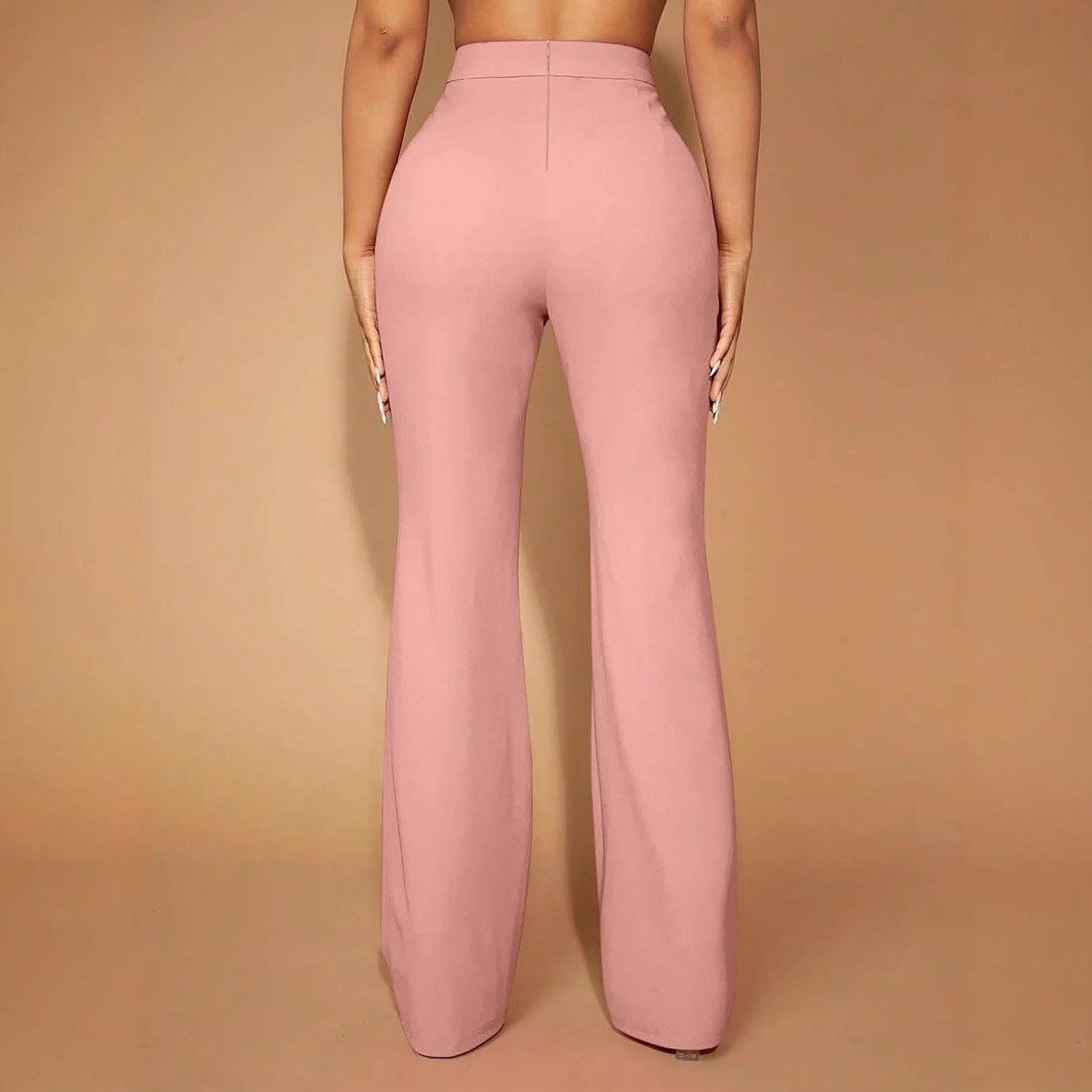 بنطلونات نسائية صيفية بخصر مرت - مراجعة Dress Pant Flat Front وسعره