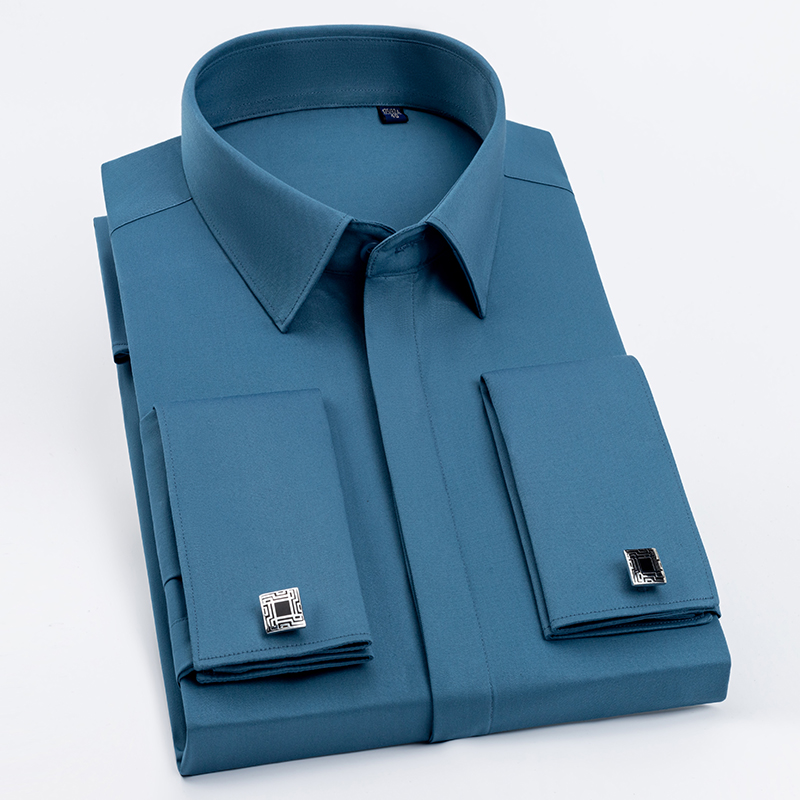 قميص رجالي بأزرار أكمام فرنسية - مراجعة Men Formal Wear Shirts وسعره