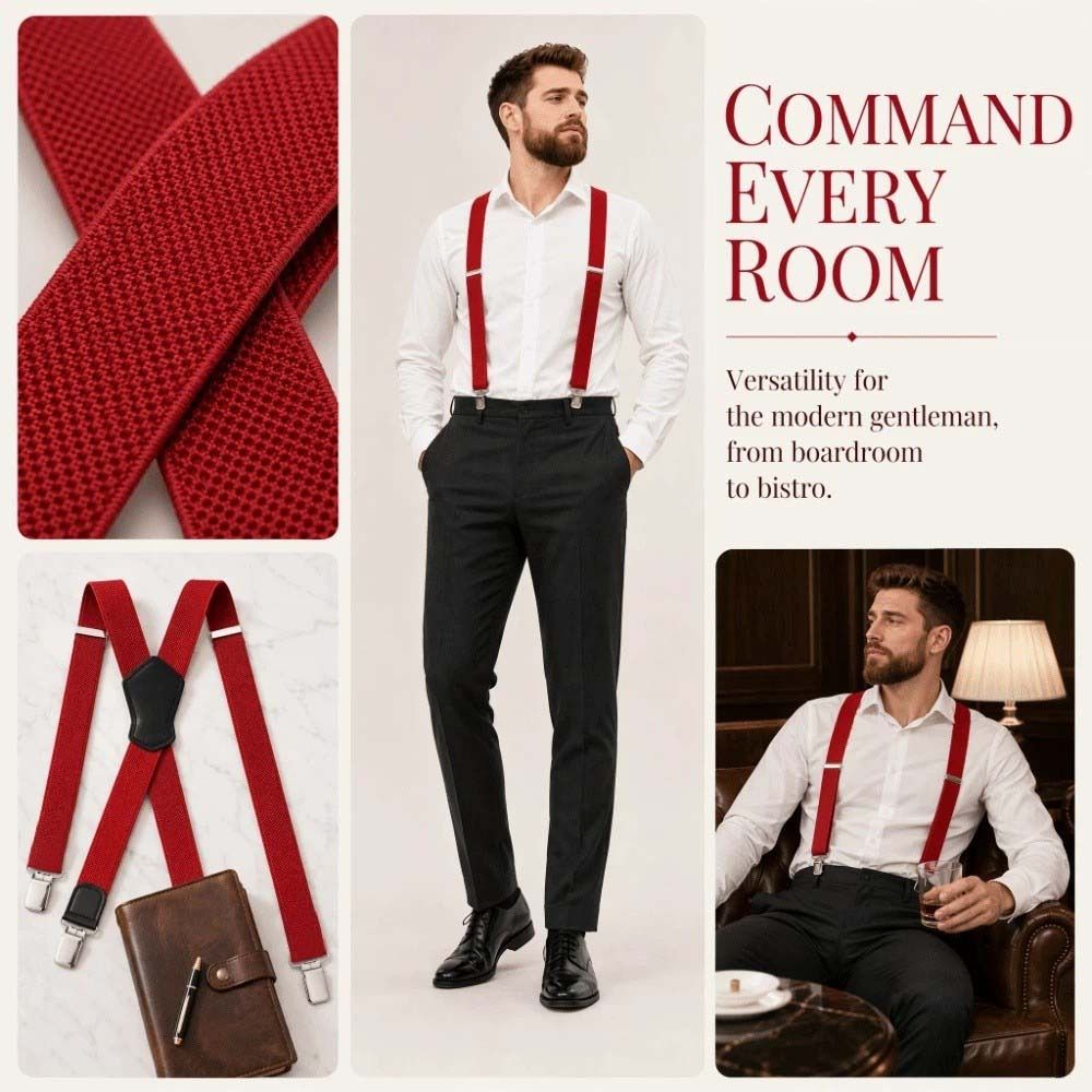 حمالات بنطلونات مرنة شديدة الت - مراجعة Suspender Clip Formal وسعره