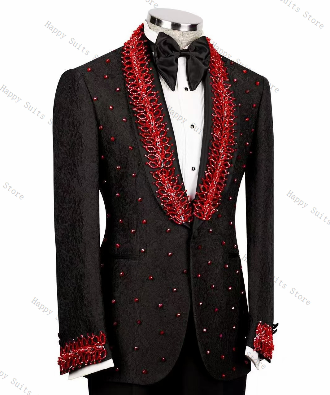 الأحمر بلورات الرجال دعوى مجمو - مراجعة Men Formal Wear Red وسعره