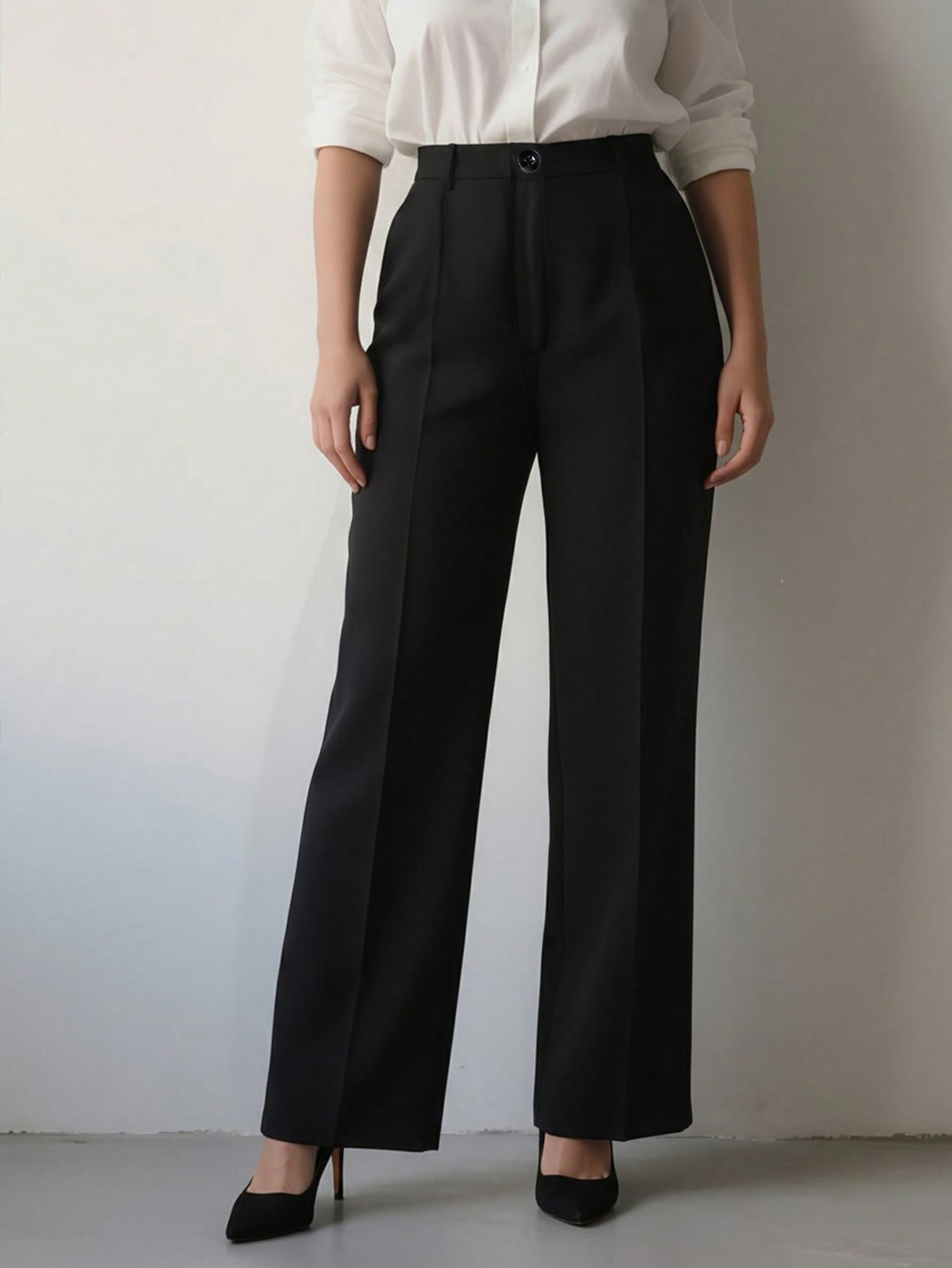 بنطلون نسائي رسمي بخصر مرتفع و - مراجعة Dress Pant Flat Front وسعره