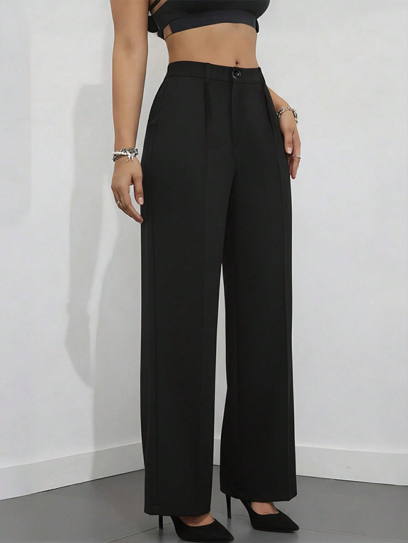 بنطلون نسائي رسمي بخصر مرتفع و - مراجعة Dress Pant Flat Front وسعره