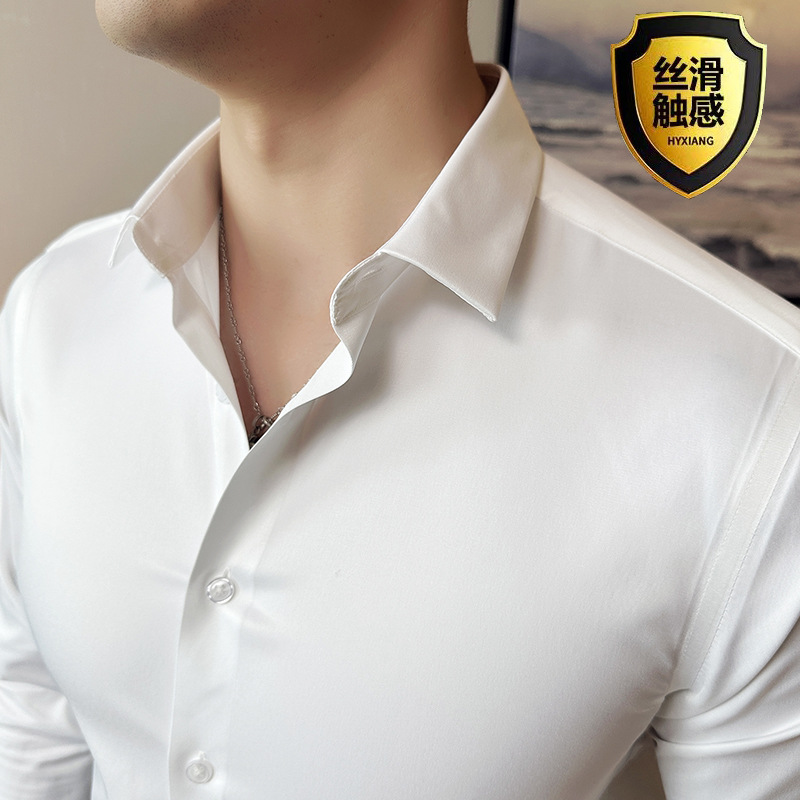 قميص غير رسمي من الحرير غير ال - مراجعة Men Formal Wear Shirts وسعره