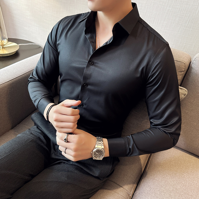 قميص غير رسمي من الحرير غير ال - مراجعة Men Formal Wear Shirts وسعره