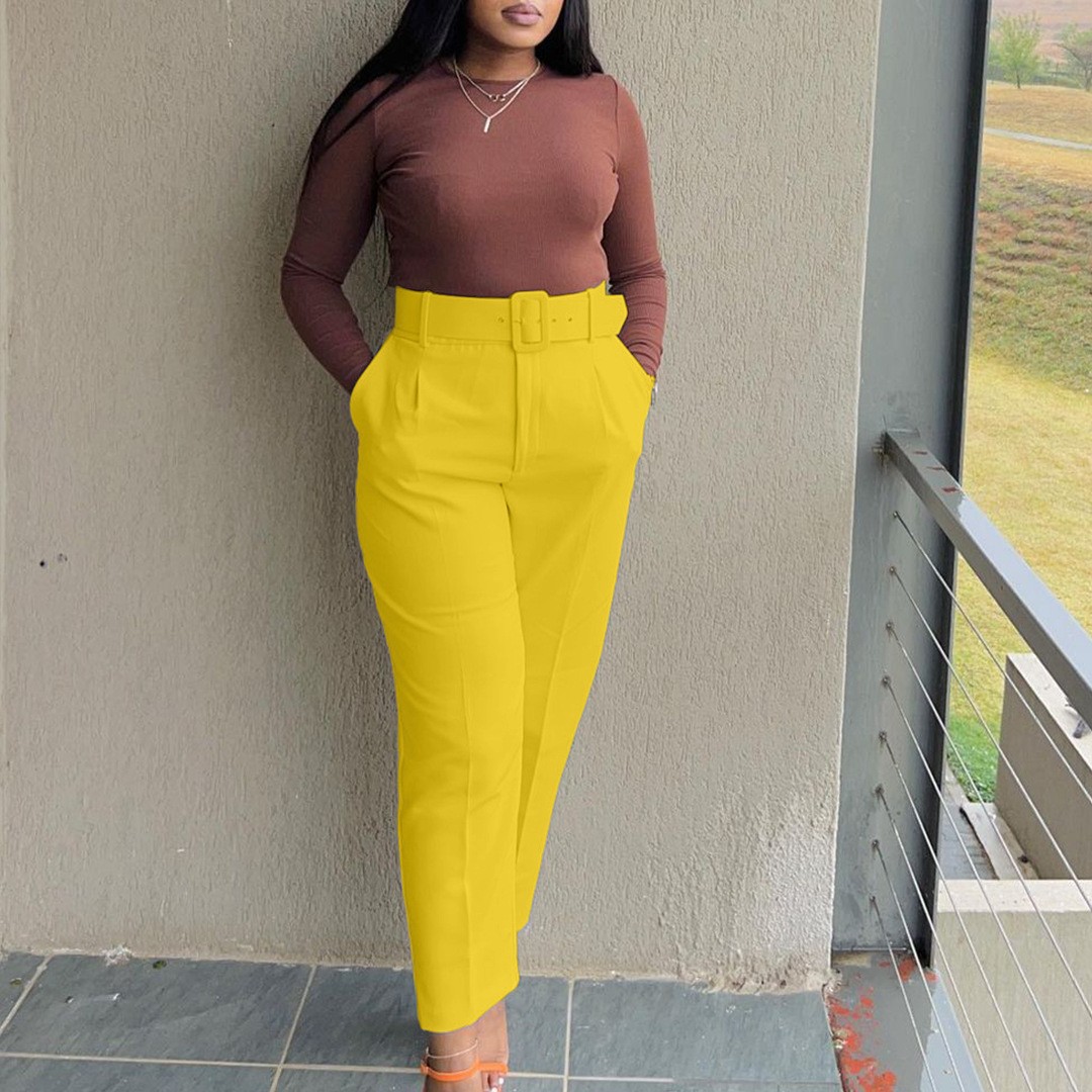 بنطلونات نسائية عالية الخصر بط - مراجعة Dress Pant Flat Front وسعره
