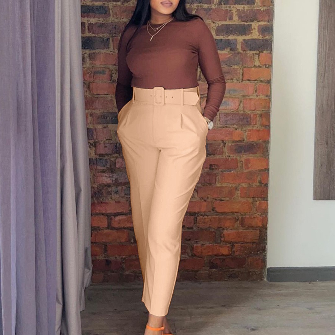 بنطلونات نسائية عالية الخصر بط - مراجعة Dress Pant Flat Front وسعره