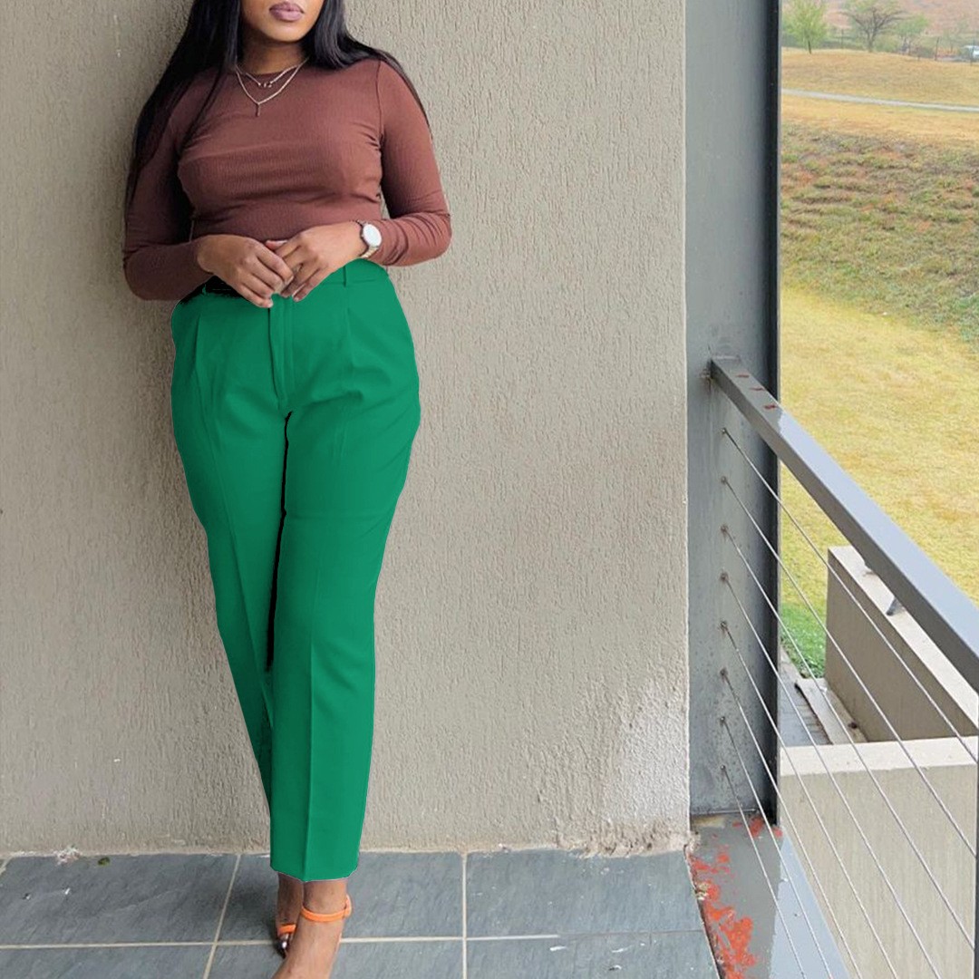بنطلونات نسائية عالية الخصر بط - مراجعة Dress Pant Flat Front وسعره