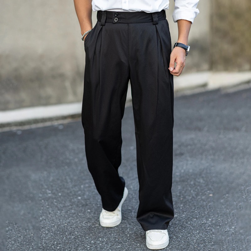 بنطلون رجالي واسع الساق بخصر م - مراجعة Dress Pant Flat Front وسعره